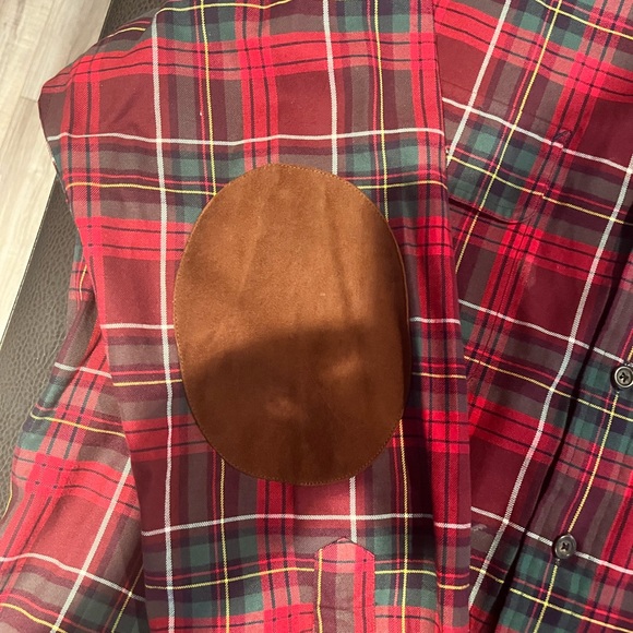 Men’s polo plaid button up - Picture 3 of 4